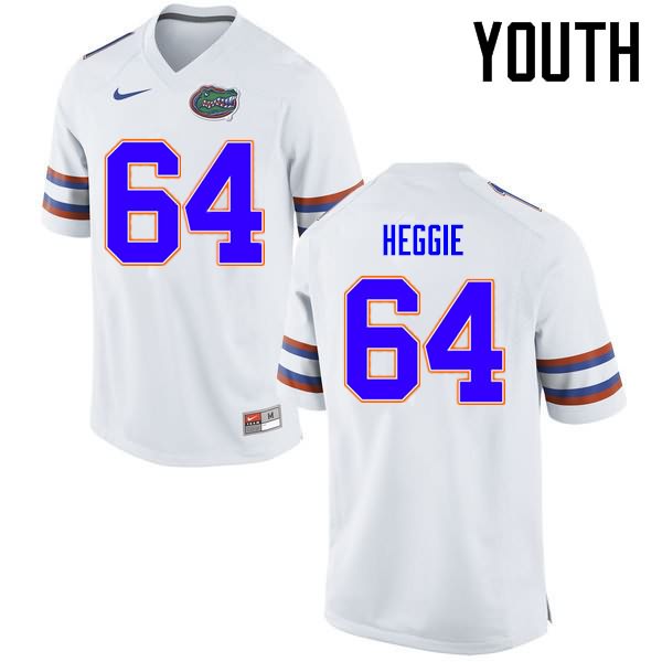 NCAA Florida Gators Tyler Jordan Youth #64 Nike White Stitched Authentic College Football Jersey MHR3264IH